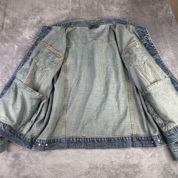 Ralph Lauren Polo Jeans CoJacket Mens 2XL Light Wash Blue Denim Trucker RL - Picture 5 of 16